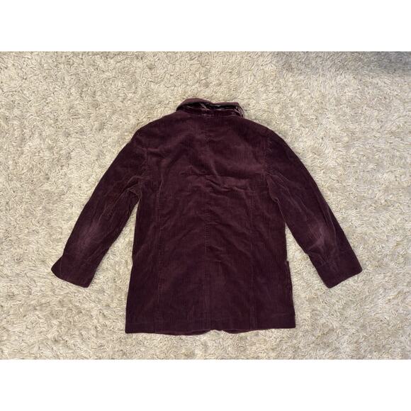 J Jill Jacket Womens sz M burgundy Corduroy Blazer Button Up Coat - Picture 6 of 10